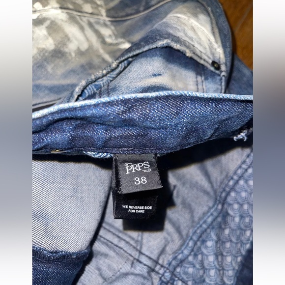 PRPS BARRACUDA MOTO STYLE DISTRESSED PAINT SPLATTER JEANS 38 - 38/33 - Picture 3 of 7